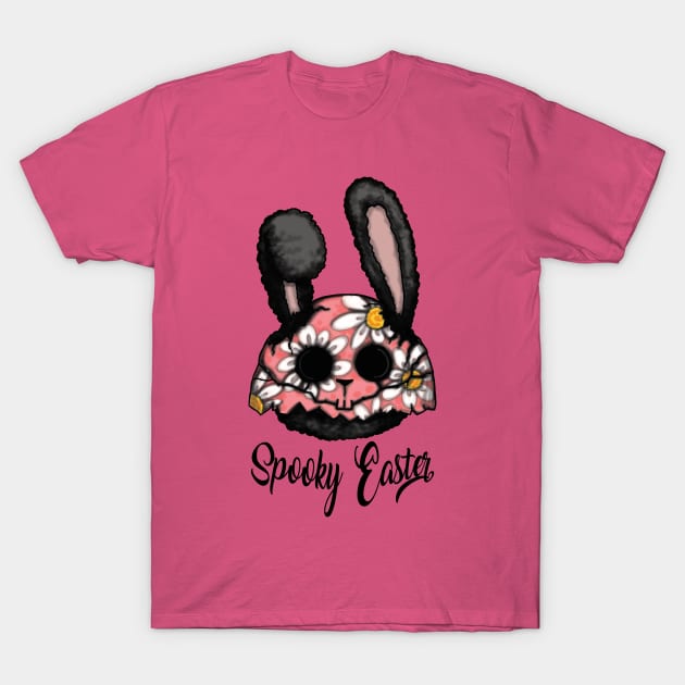 Spooky easter bunny girl T-Shirt by Raluca Iov